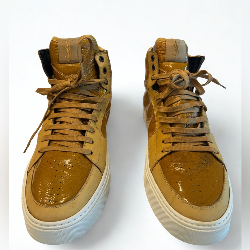 Yves Saint Laurent Tan High-Top Sneakers